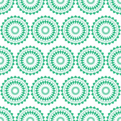 Seamless circle pattern with turquoise color for background and wallpaper