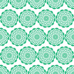 Seamless circle pattern with turquoise color for background and wallpaper