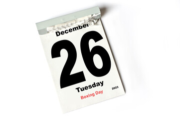  26 December 2023 Boxing Day