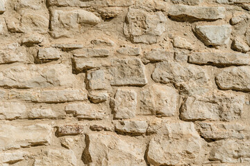 Detail photo of old stone wall