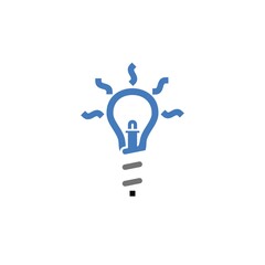 initials n logo vector template light bulb