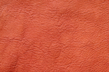 Light brown orange genuine full grain leather texture