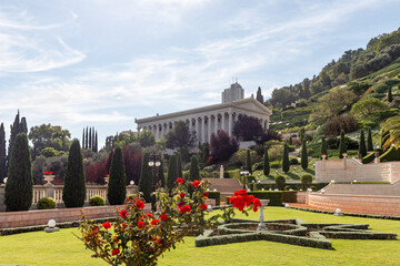 The majestic beauty of the Bahai Garden, located on Mount Carmel in the city of Haifa, in northern Israel