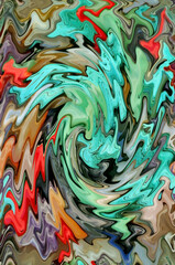 Illustration of multi-color vortex pattern for abstract background