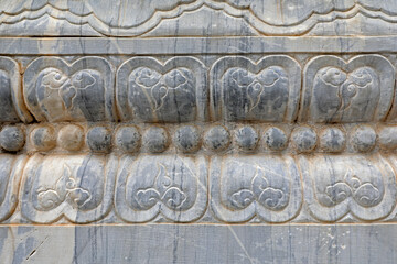 Rock carving, architectural landscape, Beihai Park, Beijing