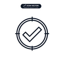 target goal icon symbol template for graphic and web design collection logo vector illustration