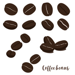 Coffee beans logo icons vector illustration design on white