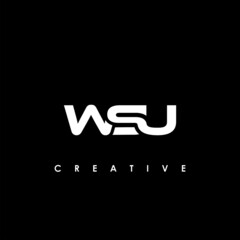 WSU Letter Initial Logo Design Template Vector Illustration