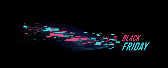 Black friday illustration on black