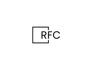 RFC letter initial logo design vector illustration