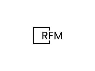 RFM letter initial logo design vector illustration