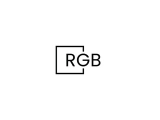 RGB letter initial logo design vector illustration