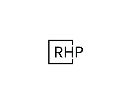 RHP letter initial logo design vector illustration