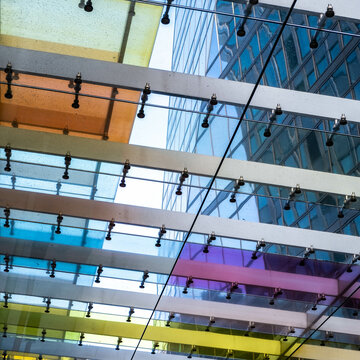 Glass Overhead Canopy Supported By Steel Structure Selborne House Redevelopment Victoria Street London
