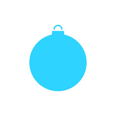 Fototapeta premium christmass ball blue icon vector