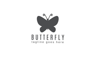 Butterfly monogram logo design template