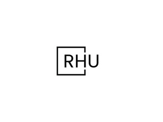 Obraz premium RHU letter initial logo design vector illustration