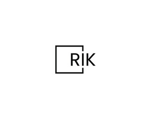 RIK letter initial logo design vector illustration