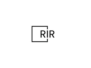 RIR letter initial logo design vector illustration