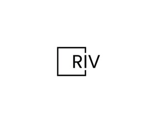 RIV letter initial logo design vector illustration