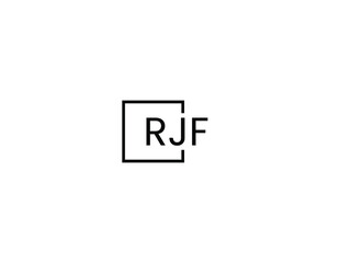 RJF letter initial logo design vector illustration