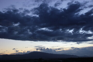 Naklejka na ściany i meble time lapse of clouds at sunset