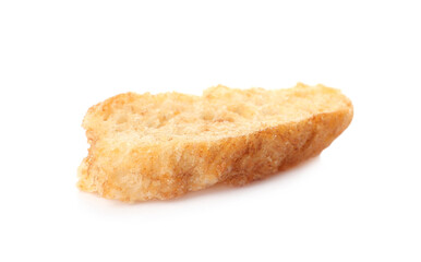 One delicious crispy rusk isolated on white
