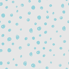 Hand drawn Polka dot seamless pattern vector illustration print for children
