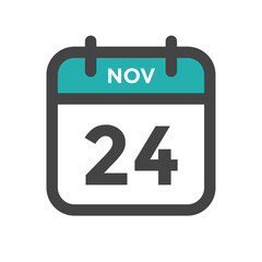 November 24 Calendar Day or Calender Date for Deadlines or Appointment