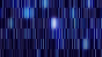 Shimmering reflective striped wall divided into horizontal parts, seamless loop. Motion. Lilac tones of of short lines with glass glowing effect. - Powered by Adobe