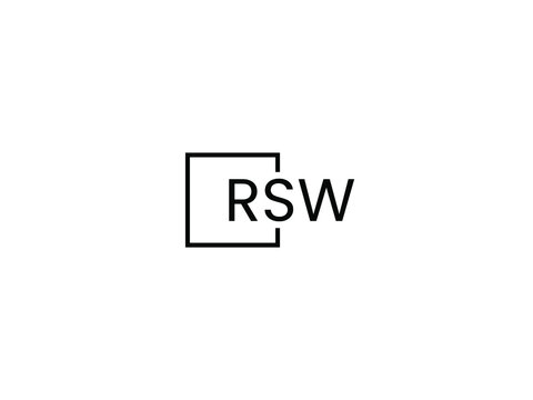 RSW letter initial logo design vector illustration