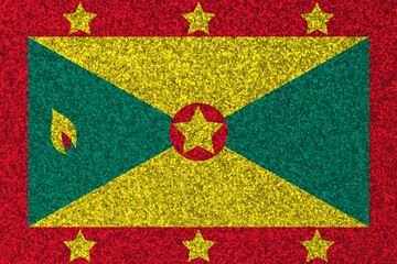 Fototapeta premium Patriotic glitter background in color of Grenada flag