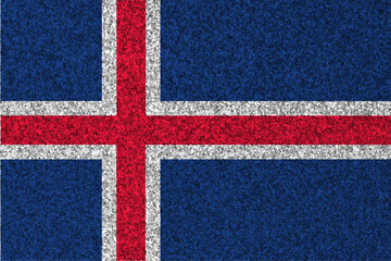Patriotic glitter background in color of Iceland flag