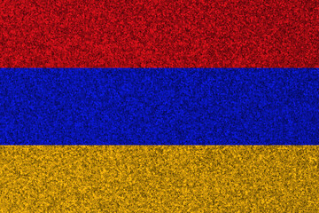 Patriotic glitter background in color of Armenia flag