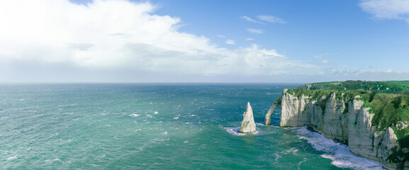Klippen von Etretat Panoramaansicht