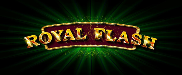 royal flash banner. Beautiful greeting card