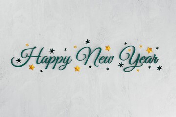 3d render new year wallpaper