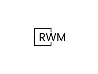 RWM letter initial logo design vector illustration