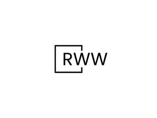 RWW letter initial logo design vector illustration