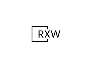 Fototapeta premium RXW letter initial logo design vector illustration