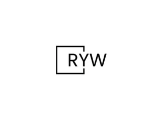 RYW letter initial logo design vector illustration