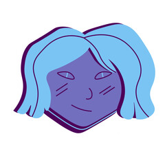 Minimalistic bright drawing of a woman