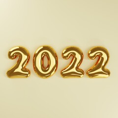 3d render new year celebration