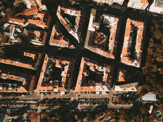 Aerial view of a group of buildings in Savona, Italy.