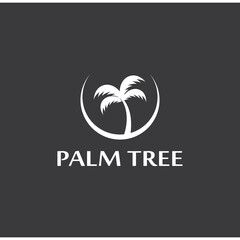 Palm tree summer logo template