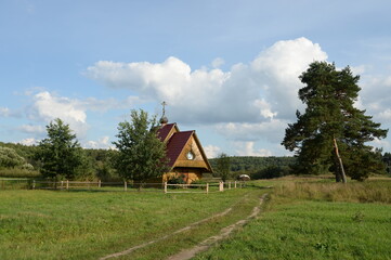 Obraz premium Chapel of the Kazan Icon of the Mother of God in the village of Konyukovo, Yaroslavl region