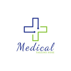 medical cross logo icon vector template