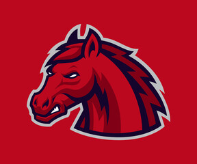 Horse Head Vector Logo,  Sports emblem