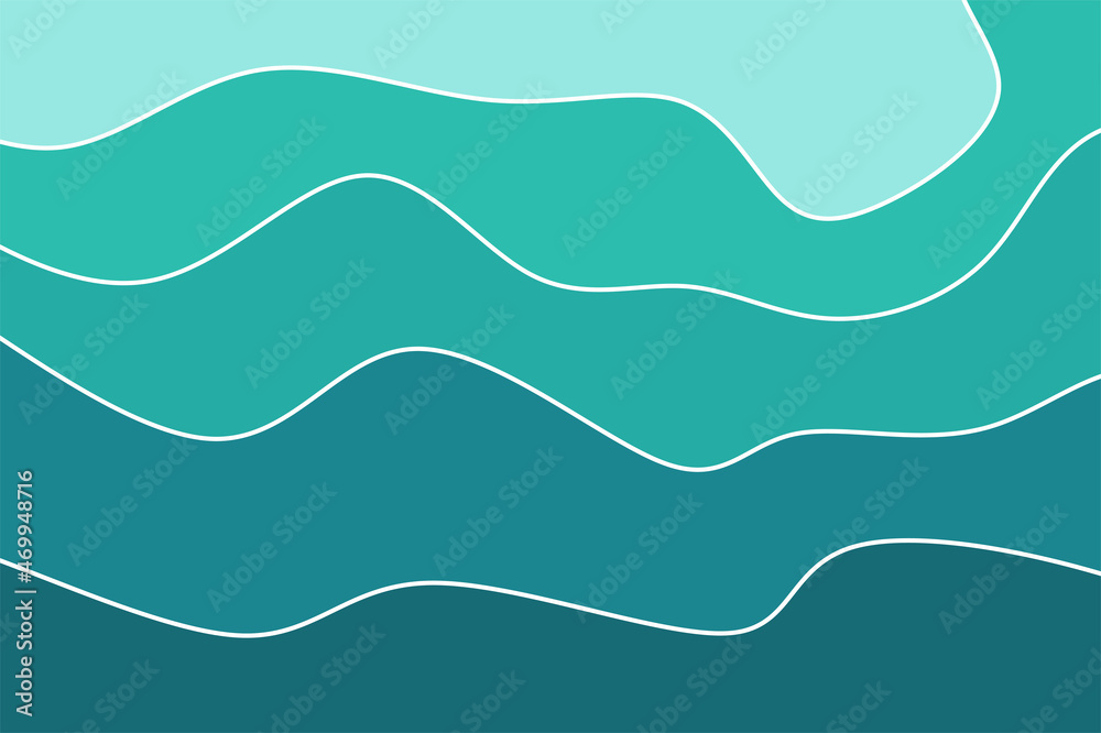 Poster simple background with gradient color waving lines