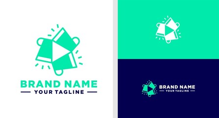 MEDIA APP LOGO ANNOUNCEMENT NEGATIVE SPACE EDITABLE
